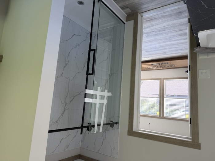 Tiled shower