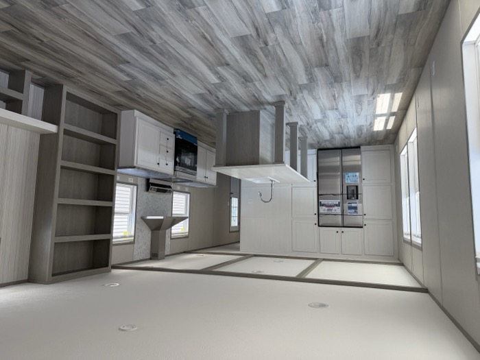 Kitchen and living area